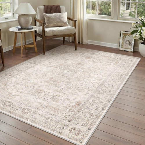 Waschbarer beige teppich - waschbarer,