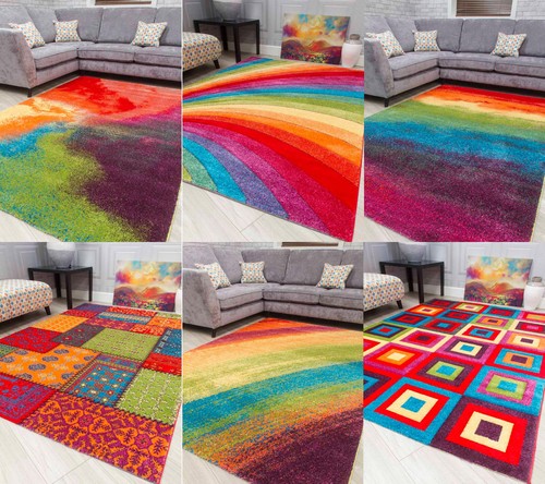 Funky bright rainbow - rainbow, teppiche
