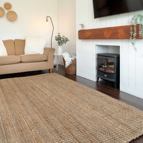 100 natur jute teppiche - jute,