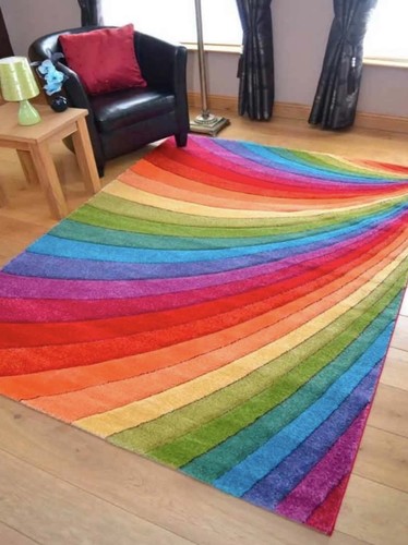 Regenbogen teppich matte hell - teppich,