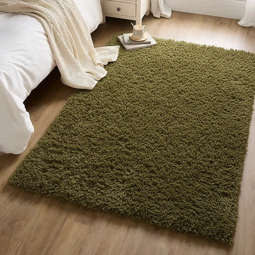 Olivgrün shaggy teppich weich - olivgrün,