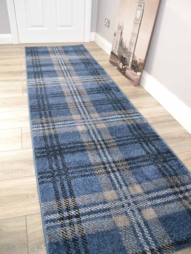 Jeansblau flurläufer teppich - jeansblau,